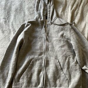 Gray Zip-Up Hoodie